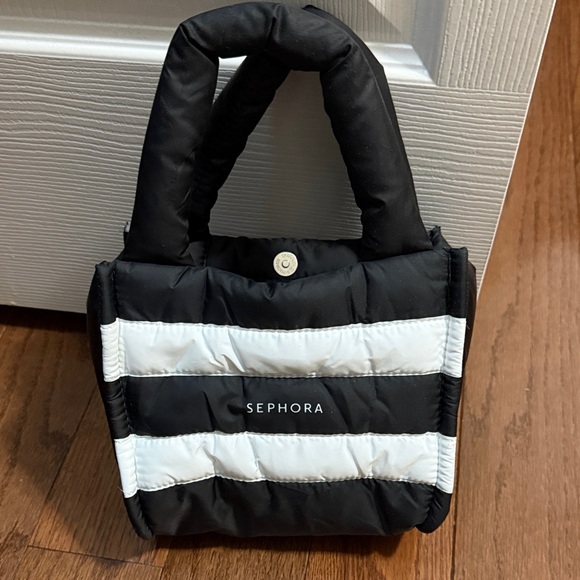 Sephora Black and White Quilted Cosmetic Bag - Picture 2 of 2